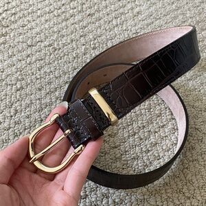 & Other Stories Brown Croc Belt